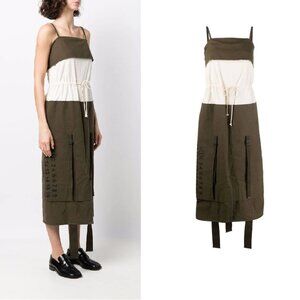 Maison Martin Margiela Logo Print Drawstring Shift Dress 42 6